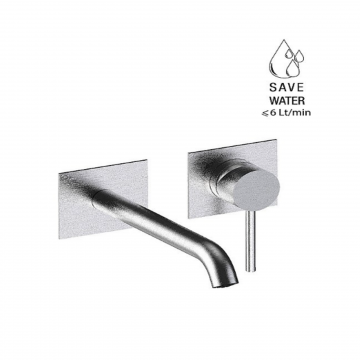 F.lli Frattini Pepe XL 316 Inox, Batteria lavabo a parete