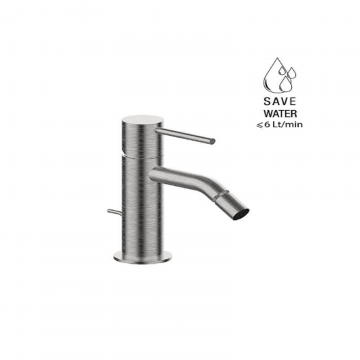 F.lli Frattini Pepe XL 316 Inox, Monocomando per bidet con scarico 1''1/4