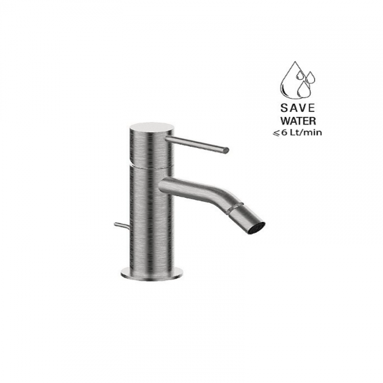 F.lli Frattini Pepe XL 316 Inox, Single lever bidet with 1'1/4 drain