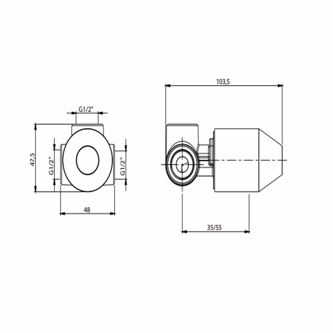 F.lli Frattini Pepe XL 316 Inox, Monocomando incasso per doccia