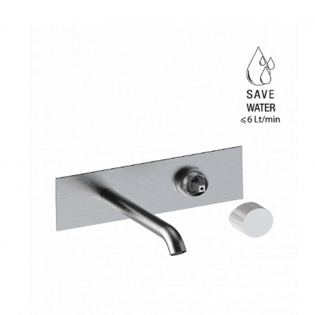 F.lli Frattini Pepe XLS 316 Inox, Batterie de lavabo mural sans décharge