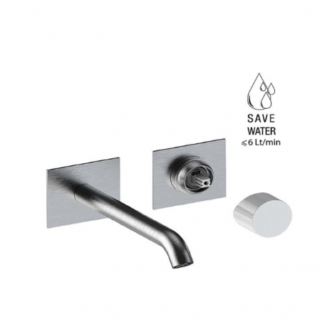 F.lli Frattini Pepe XLS 360 Inox, Batteria lavabo a parete