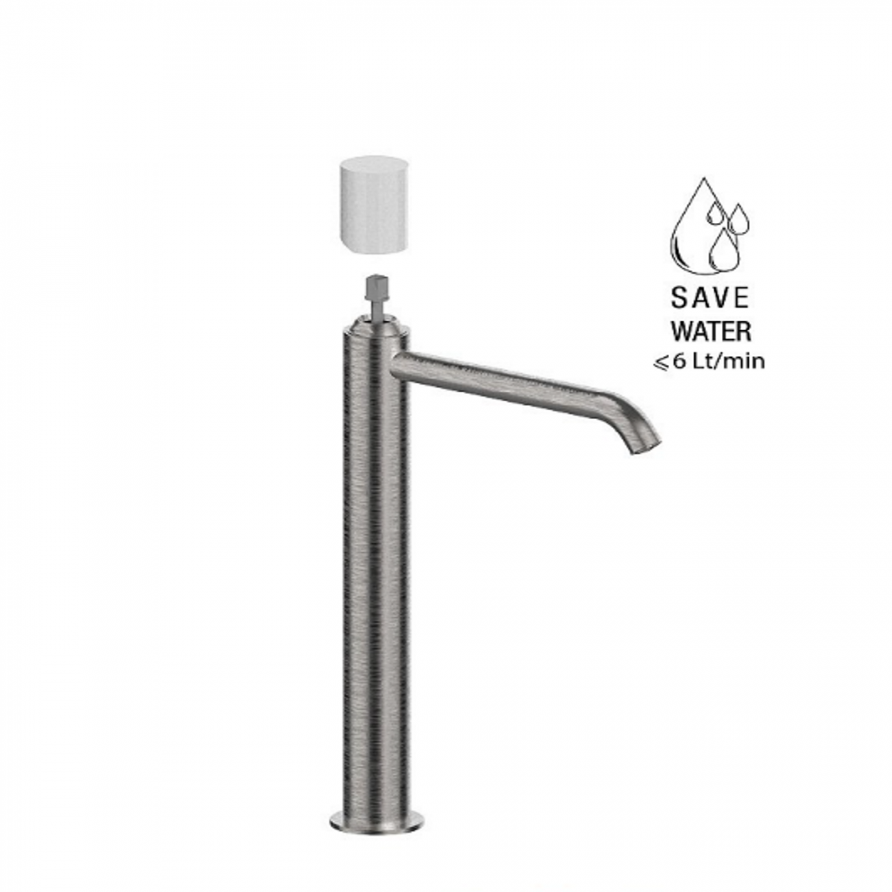 F.lli Frattini Pepe XLS 316 Inox, Monocommande lavabo haut