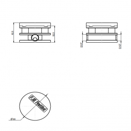 F.lli Frattini Pepe XLS 360 Inox, Single lever washbasin floor
