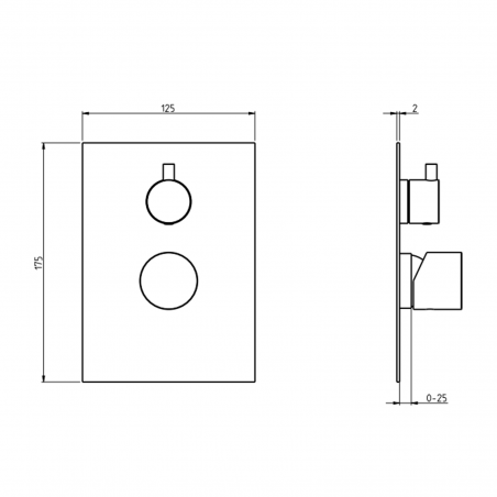 F.lli Frattini Pepe XLS 316 Inox, Single lever recessed 2 way