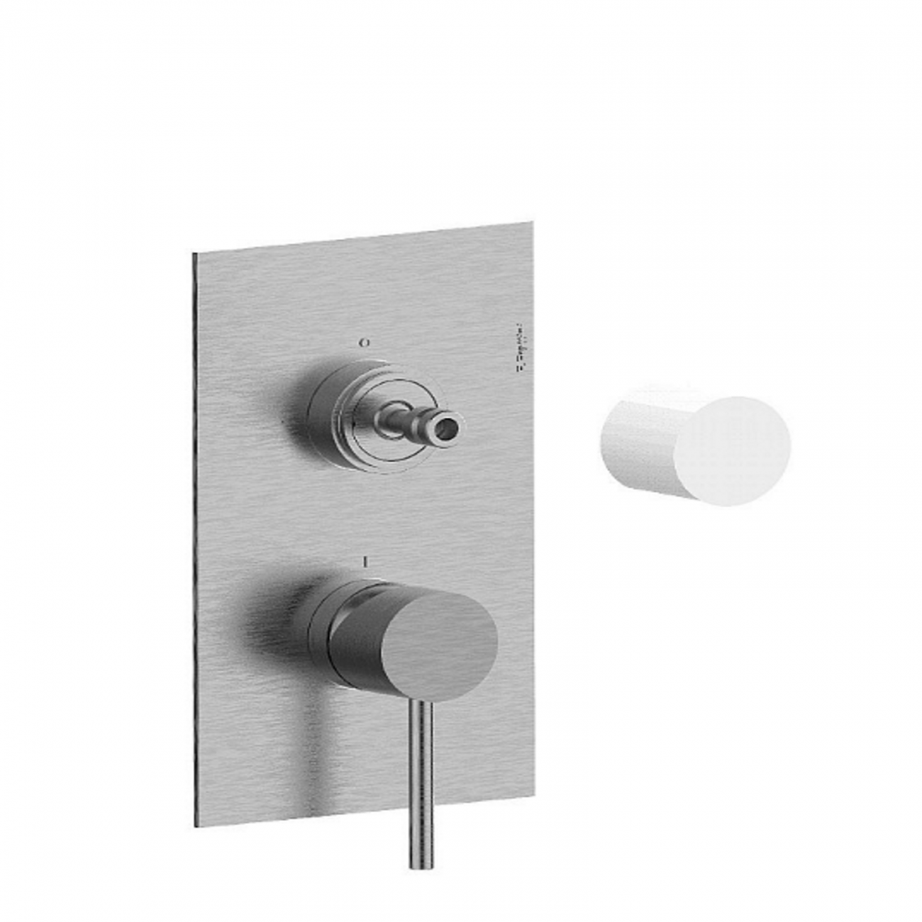 F.lli Frattini Pepe XLS 316 Inox, Monocomando incasso con deviatore 2-3 vie