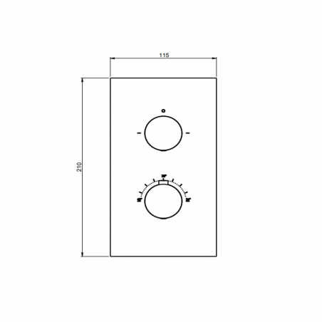 F.lli Frattini Pepe XLS 316 Inox, Miscelatore incasso termostatico 2-3 vie