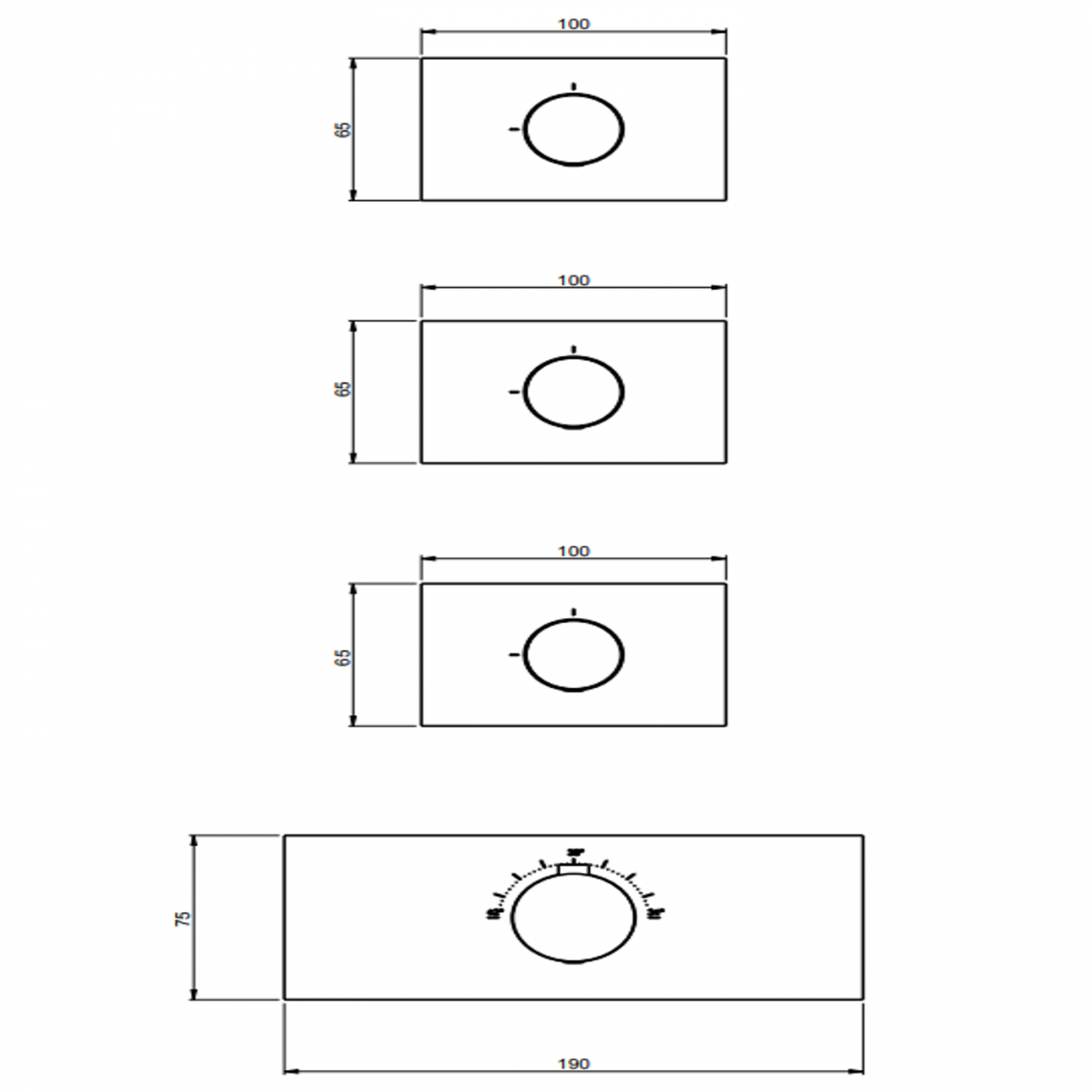 F.lli Frattini Pepe XLS 316 Inox, Mélangeur thermostatique 3 voies