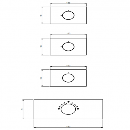 F.lli Frattini Pepe XLS 316 Inox, Mélangeur thermostatique 3 voies