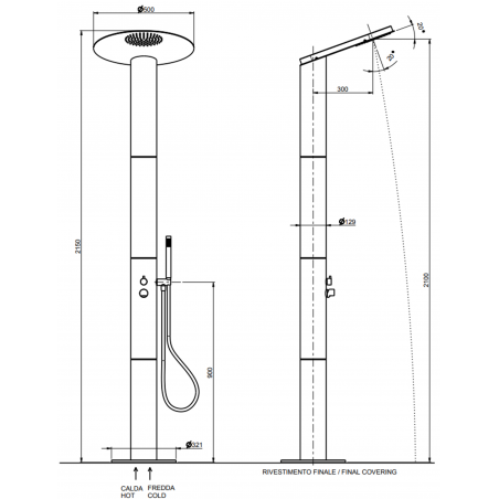 F.lli Frattini Docce Inox, Colonna bordo piscina