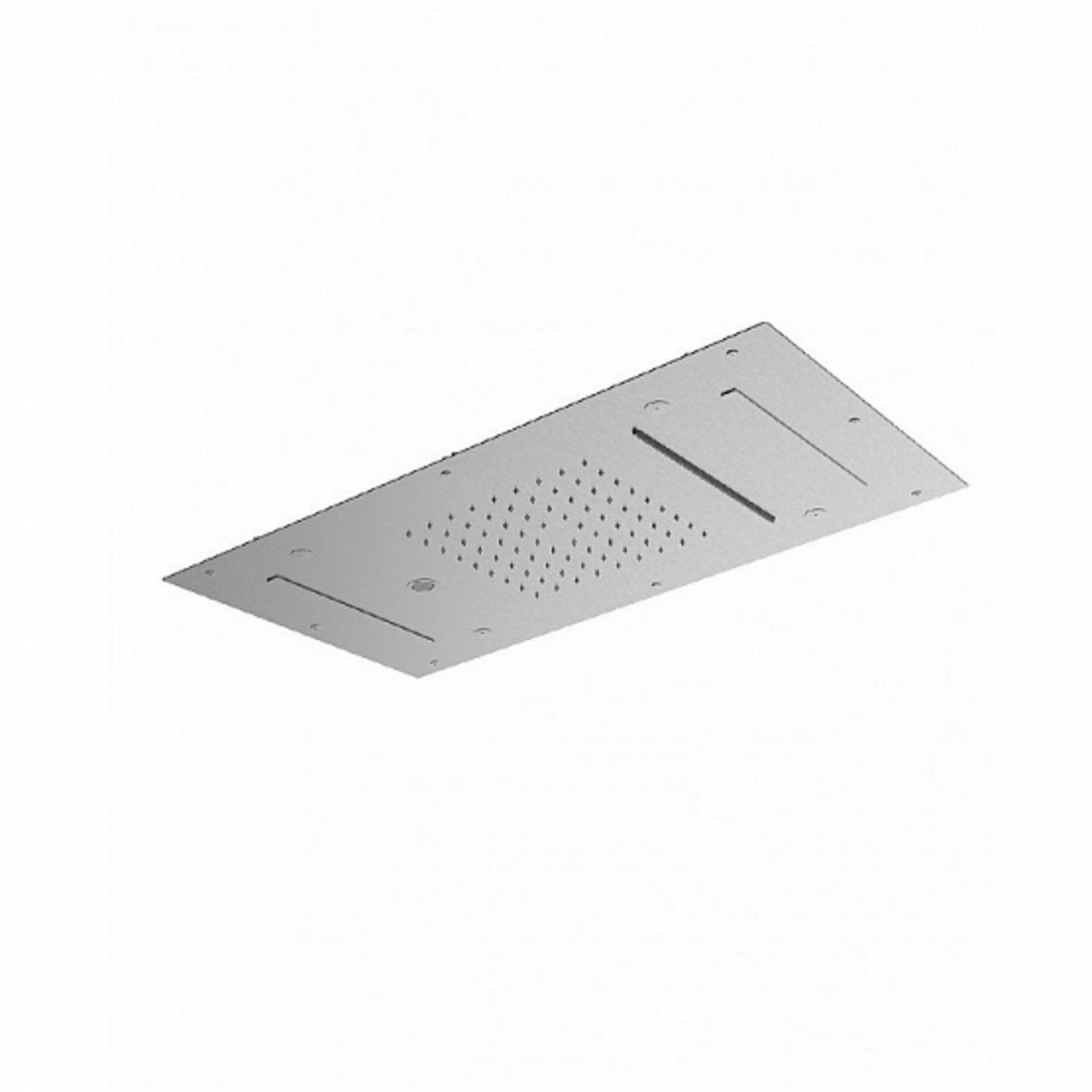 F.lli Frattini Docce Inox, Soffione ad incasso 70x40 cm