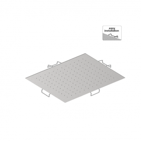F.lli Frattini Docce Inox, Soffione da incasso 44x44 cm