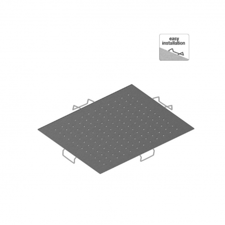 F.lli Frattini Docce Inox, Soffione da incasso 44x44 cm