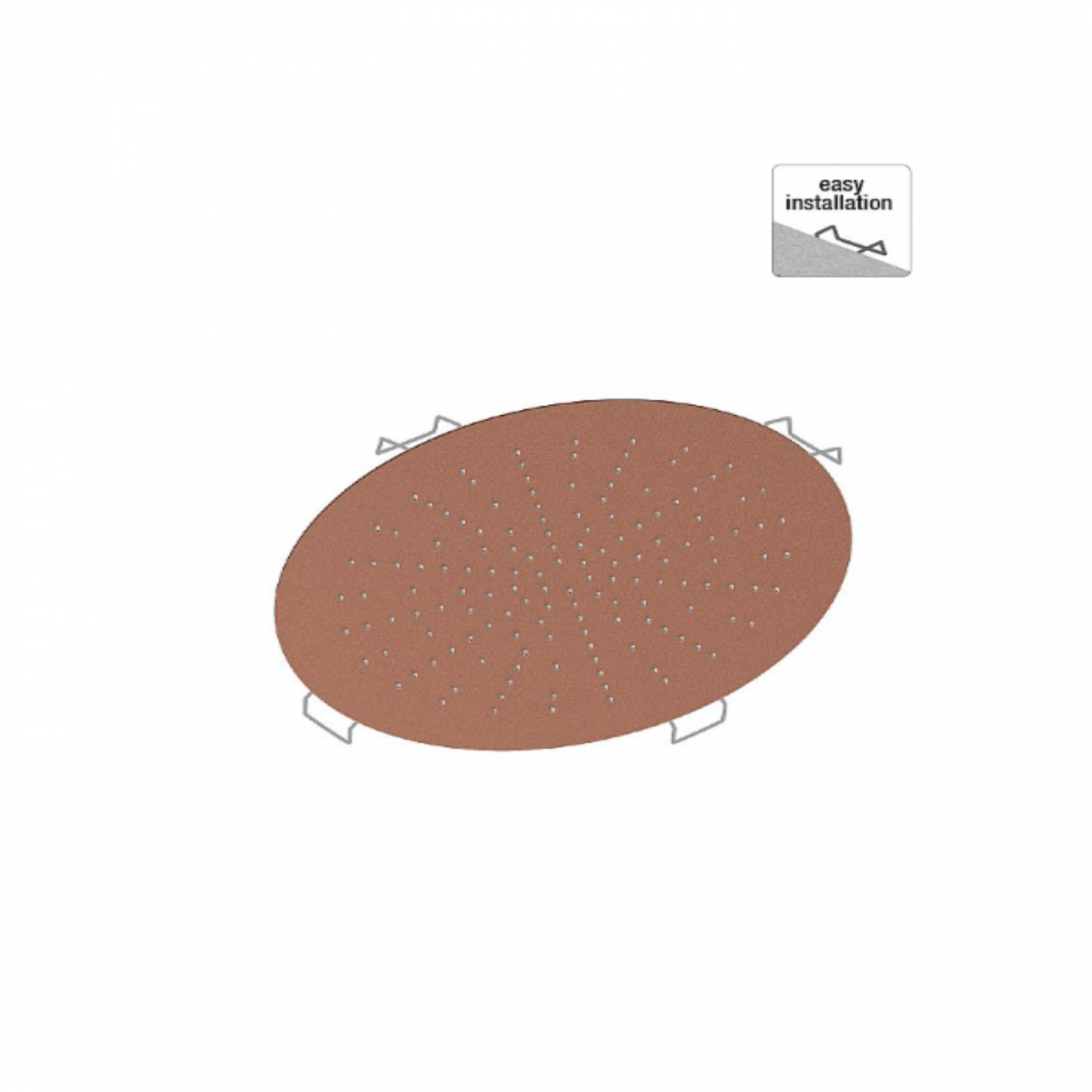 F.lli Frattini Docce Inox, Soffione da incasso Ø44 cm
