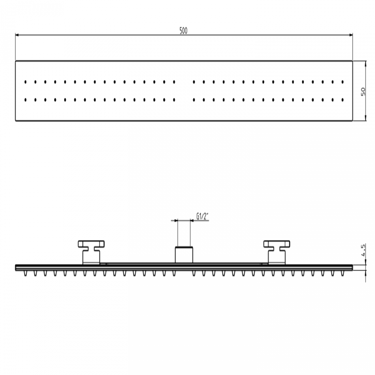 F.lli Frattini Docce Inox, Pomme de douche Stripe