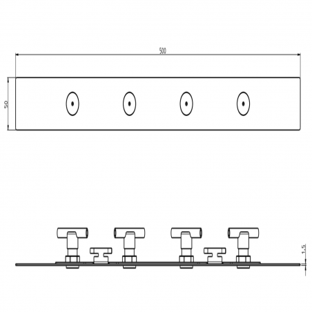 F.lli Frattini Docce Inox, Pommeau de douche Stripe nébulisation