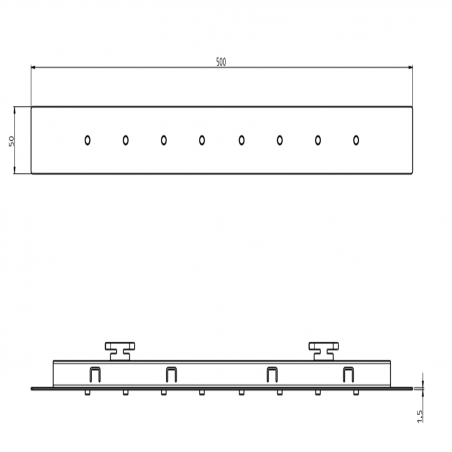F.lli Frattini Docce Inox, Pomme de douche Stripe chromothérapie