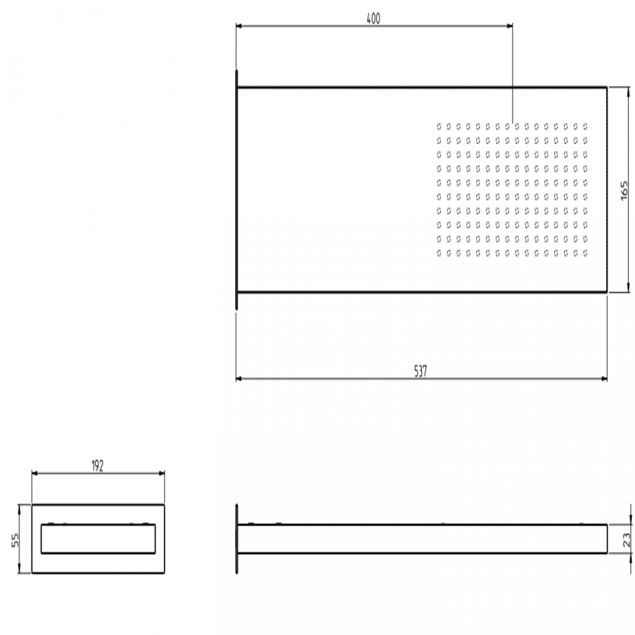 F.lli Frattini Docce Inox, Rainshower 40x16.5 cm