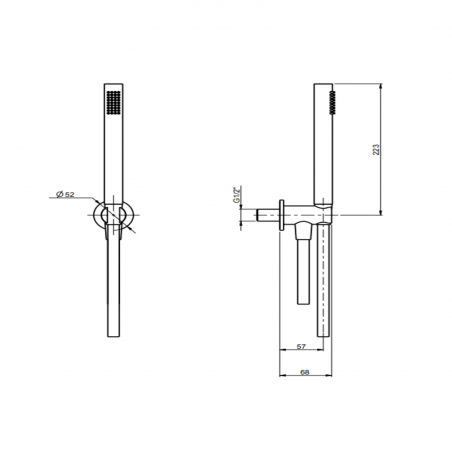 F.lli Frattini Docce, Support avec prise deau