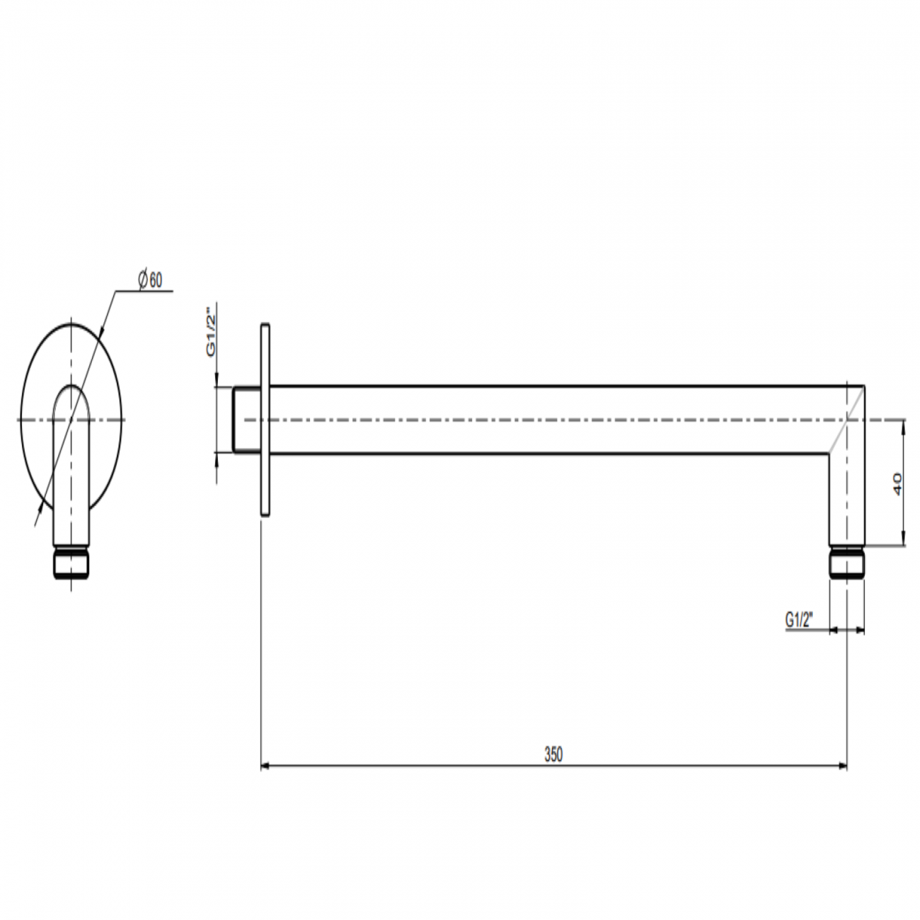F.lli Frattini Docce Inox, Braccio doccia