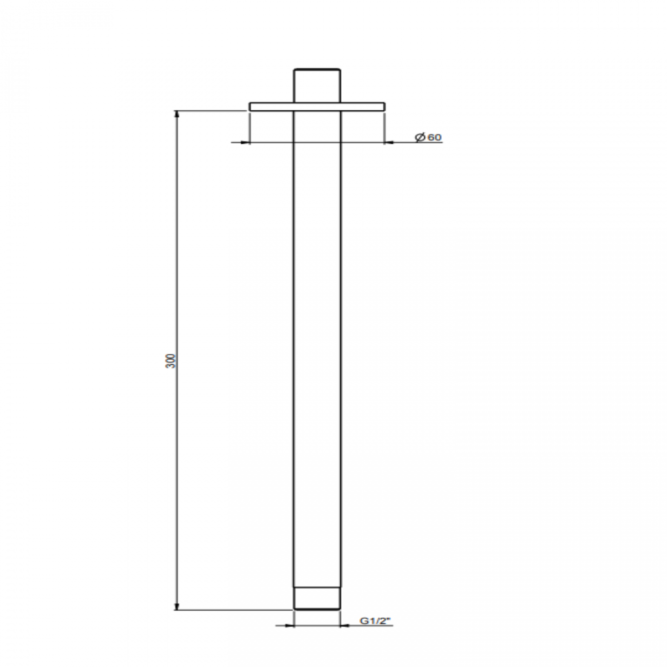 F.lli Frattini Docce Inox, Bras vertical