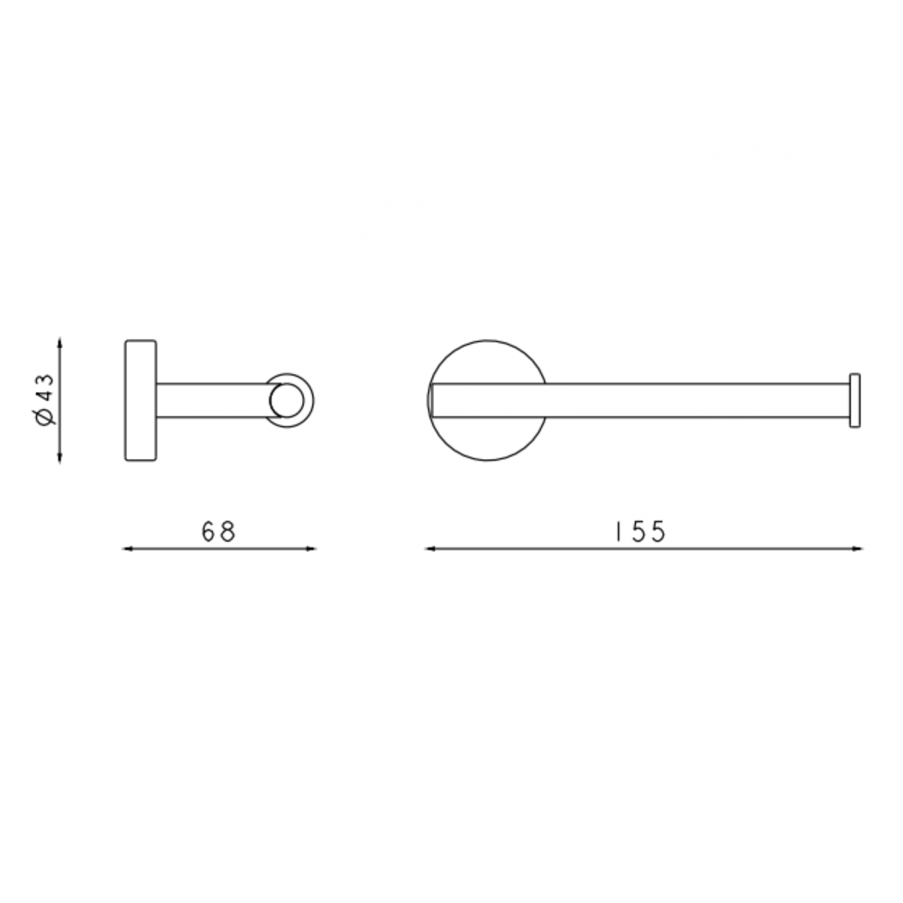 F.lli Frattini Accessori Inox, Porta rotolo