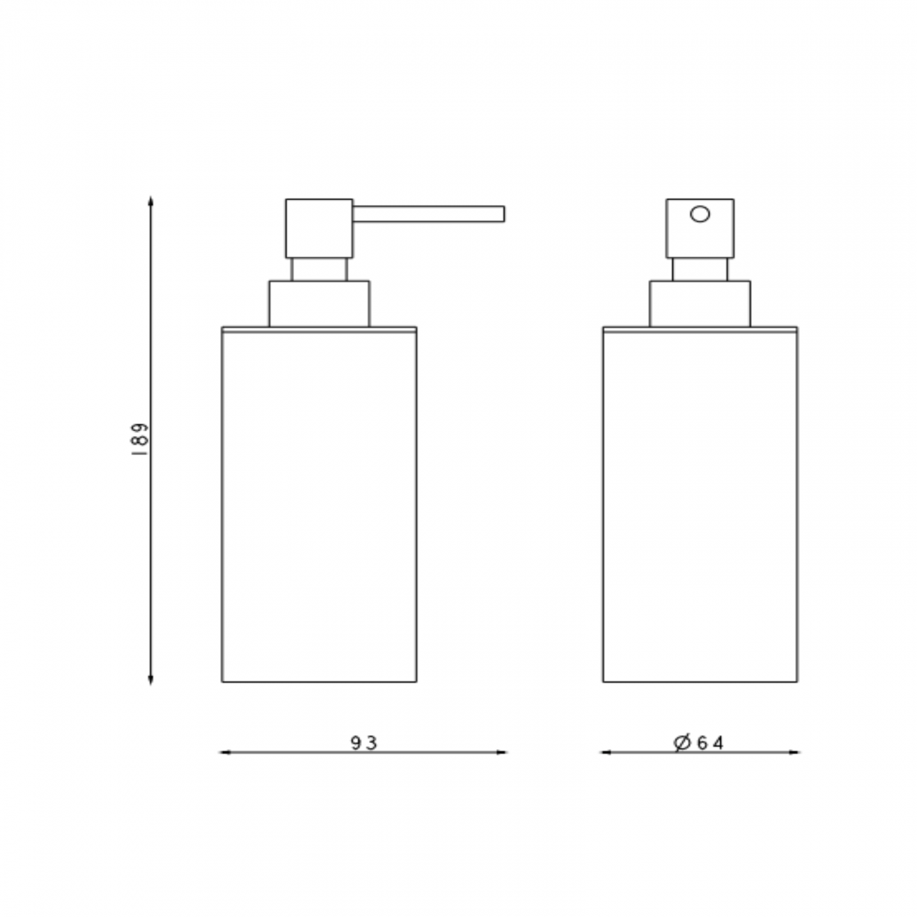 F.lli Frattini Accessori Inox, Liquid soap holder for countertop