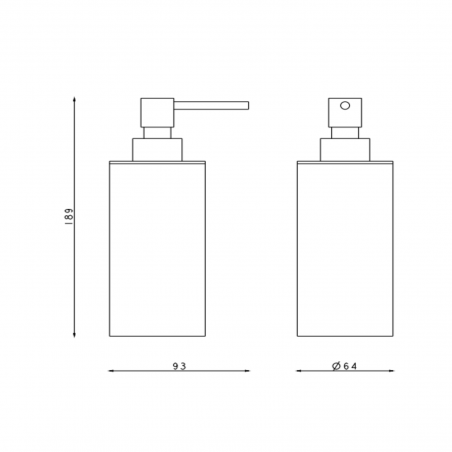 F.lli Frattini Accessori Inox, Liquid soap holder for countertop
