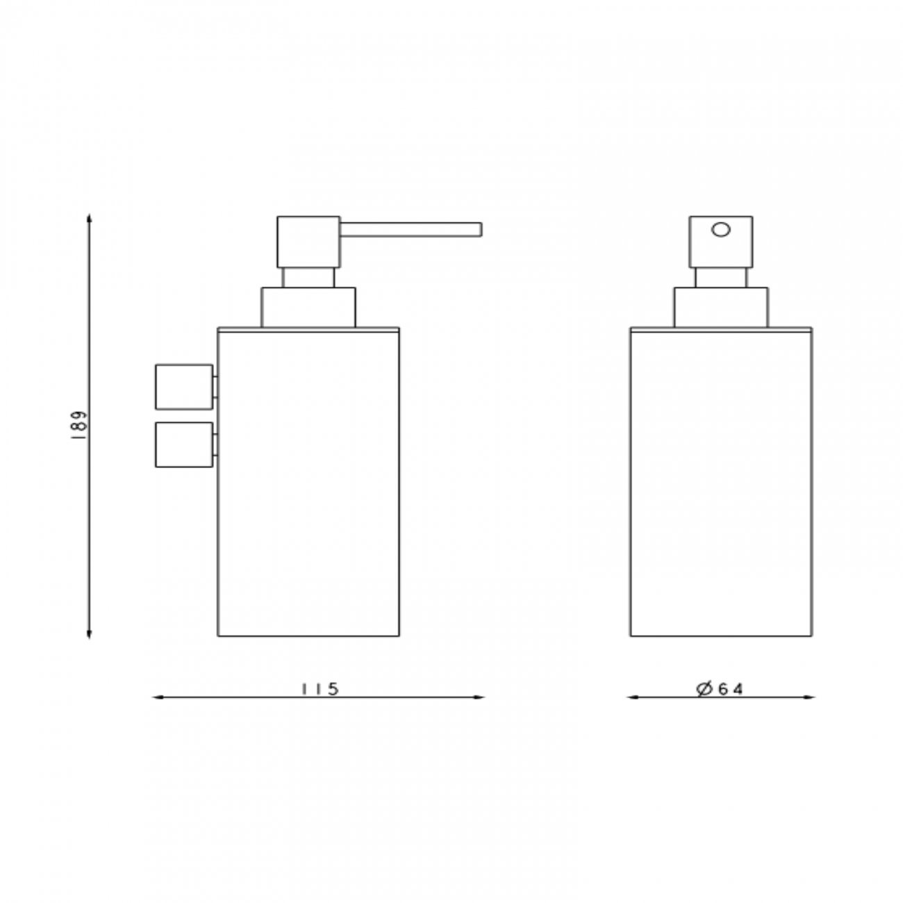 F.lli Frattini Accessori Inox, Suspended liquid soap dish
