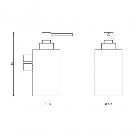 F.lli Frattini Accessori Inox, Suspended liquid soap dish