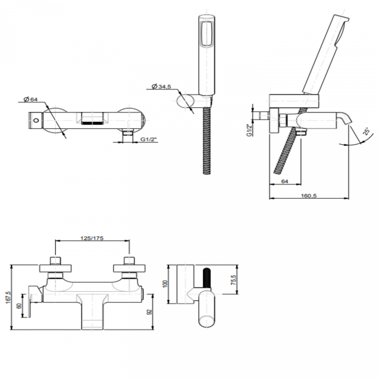 F.lli Frattini Tolomeo, Monocommande extérieure baignoire