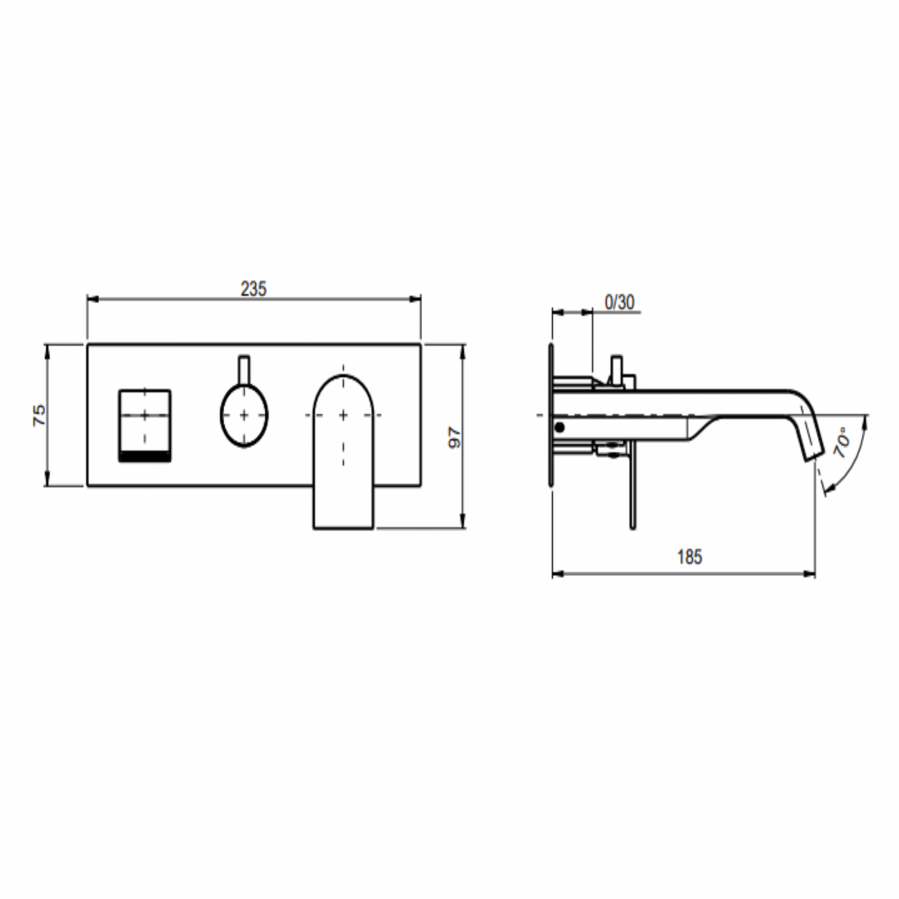 F.lli Frattini Tolomeo, Single lever recessed bathtub