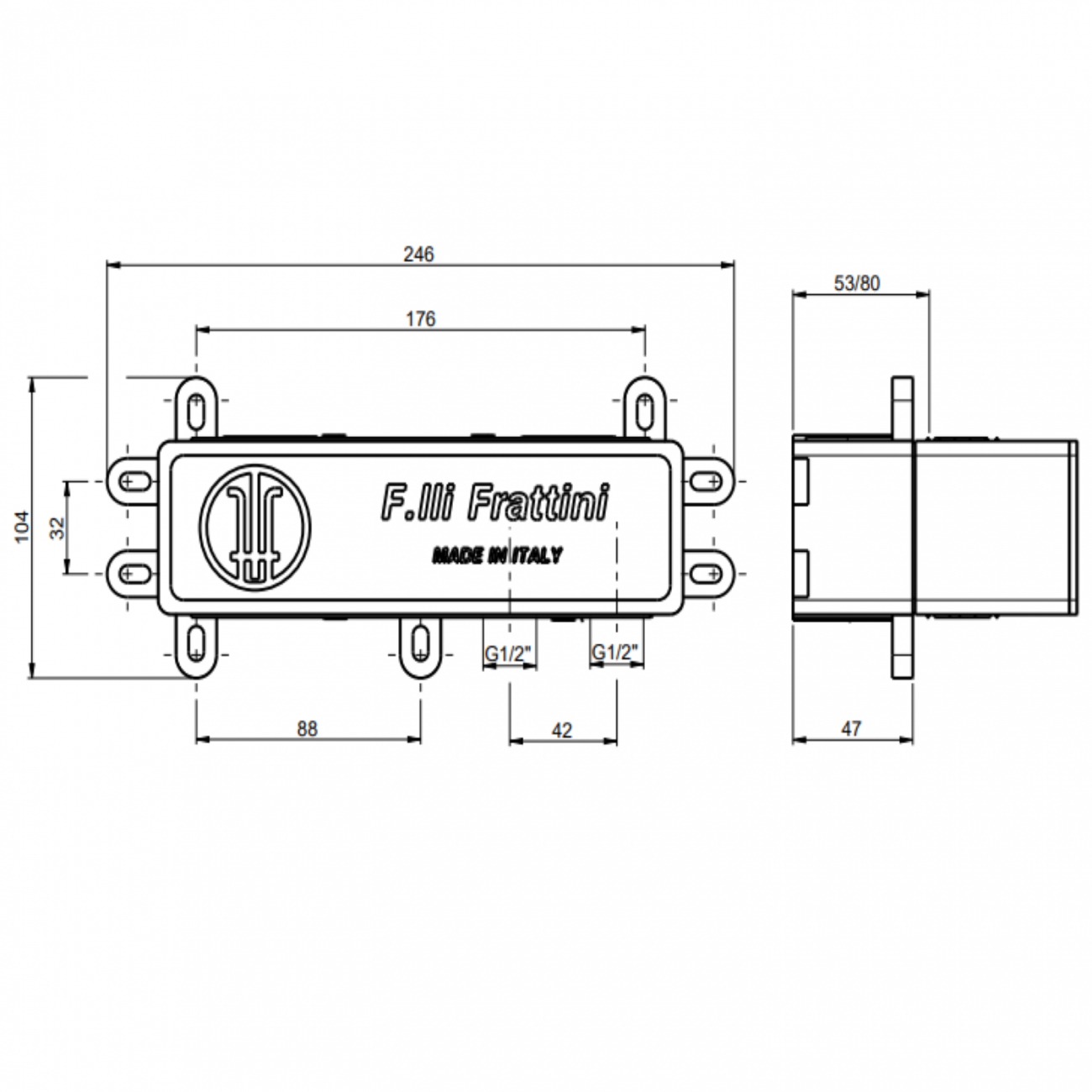 F.lli Frattini Tolomeo, Single lever recessed bathtub