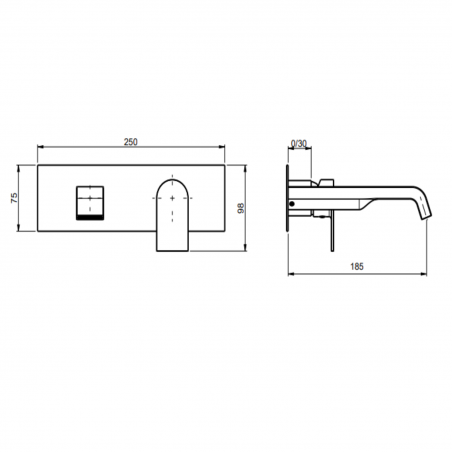 F.lli Frattini Tolomeo, Battery washbasin wall mounted