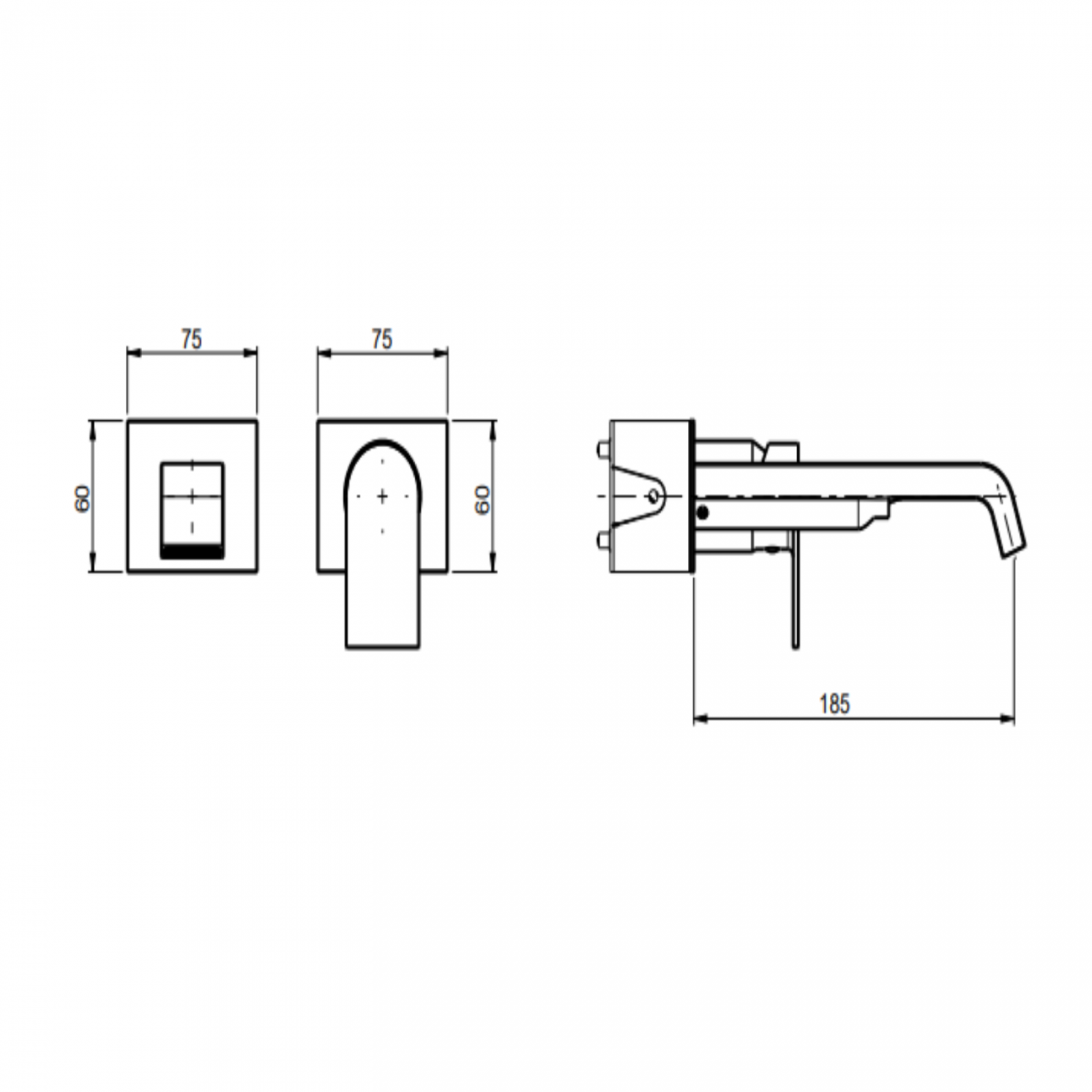 F.lli Frattini Tolomeo, Battery washbasin wall mounted