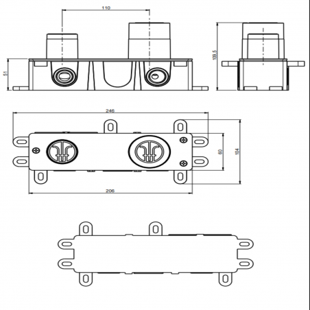 F.lli Frattini Tolomeo, Battery washbasin wall mounted