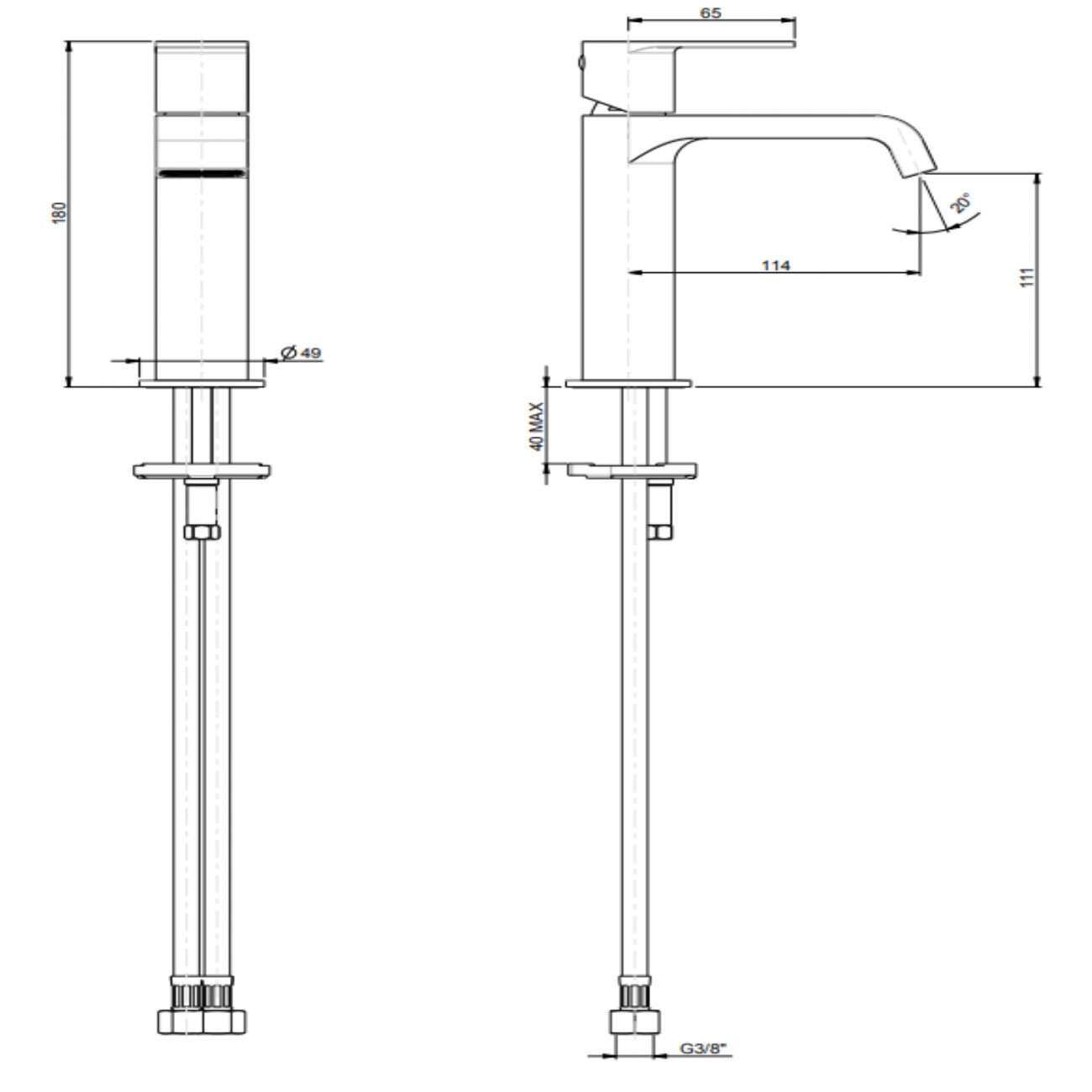 F.lli Frattini Tolomeo, Commande unique pour lavabo sans vidange