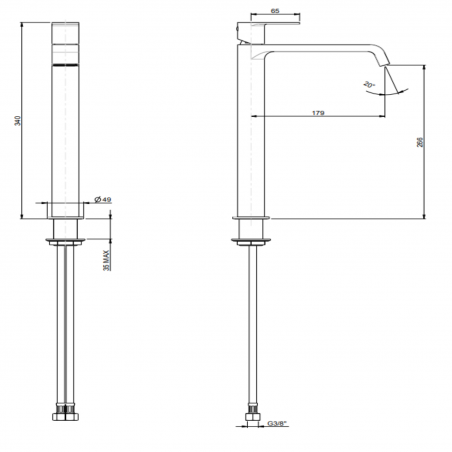 F.lli Frattini Tolomeo, Monocomando lavabo alto