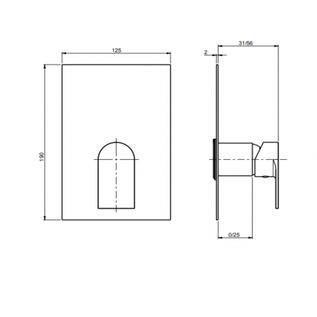 F.lli Frattini Tolomeo, Monocomando incasso 1 via