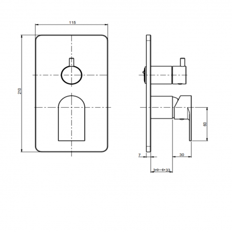 F.lli Frattini Tolomeo, Monocommande encastré 2 voies