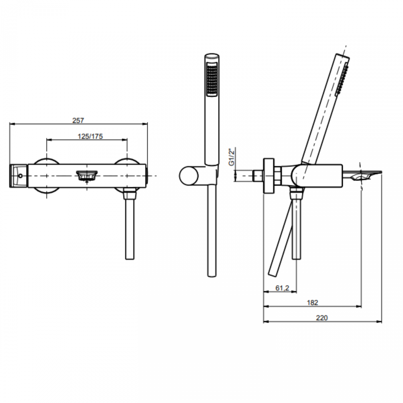 F.lli Frattini Narciso, External single lever for bathtub