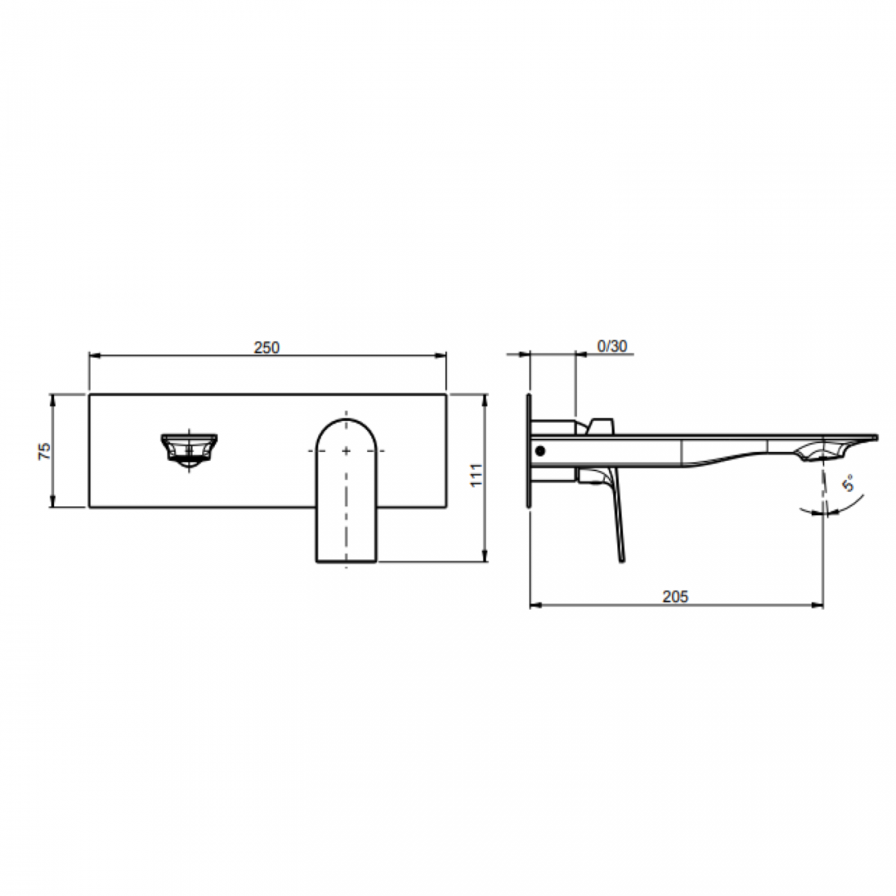 F.lli Frattini Tolomeo, Batteria lavabo a parete senza scarico