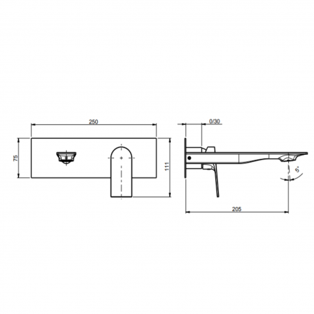 F.lli Frattini Tolomeo, Batteria lavabo a parete senza scarico