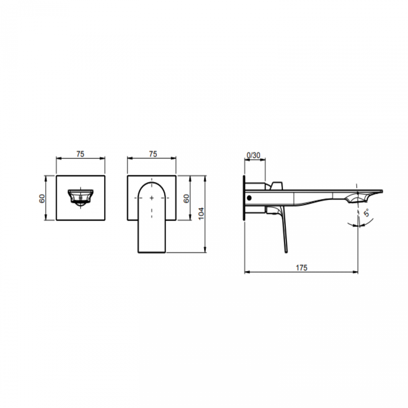 F.lli Frattini Tolomeo, Wall-mounted washbasin battery without drain