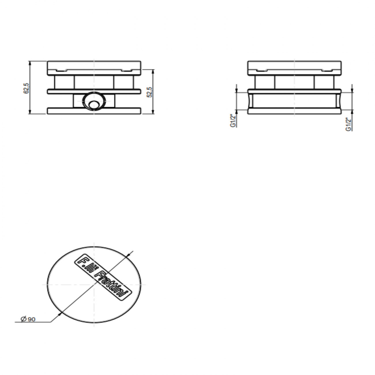 F.lli Frattini Narciso S, Single lever bath floor
