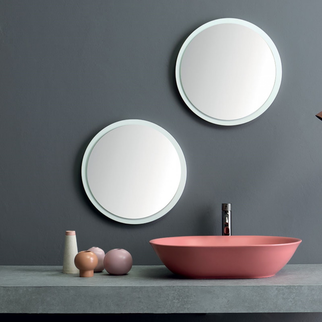 Vitruvit MILD Lavabo d'appoggio cm 58x40