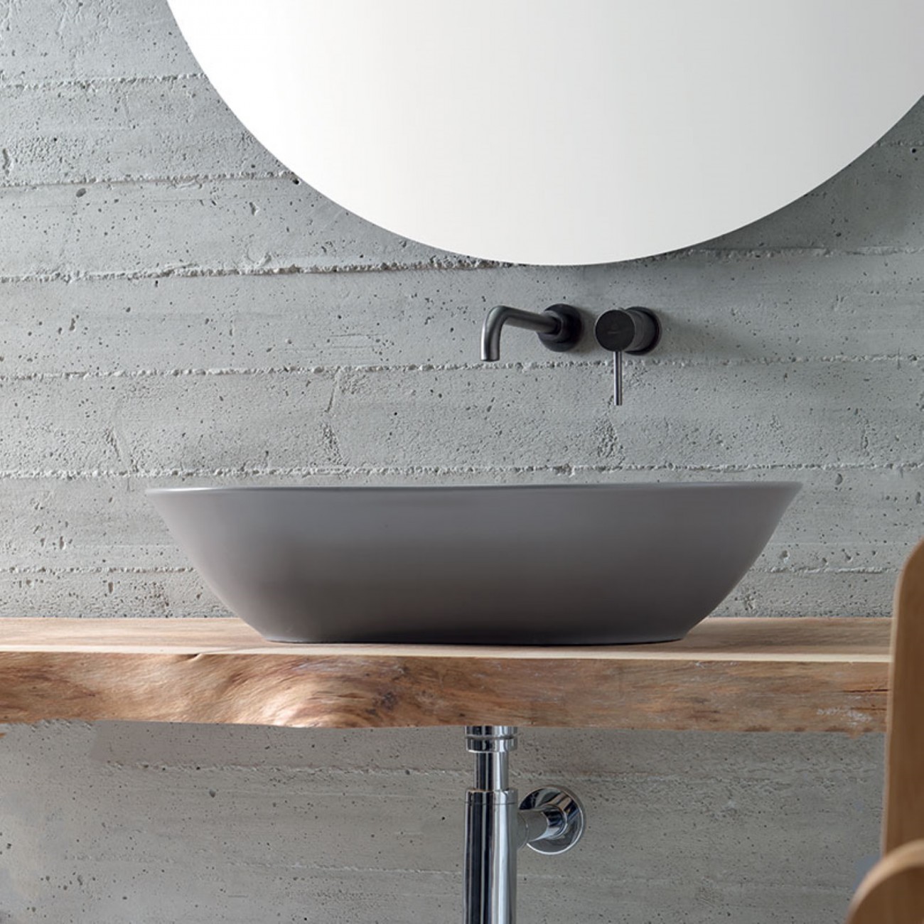 Vitruvit MILD Lavabo d'appoggio cm 58x40