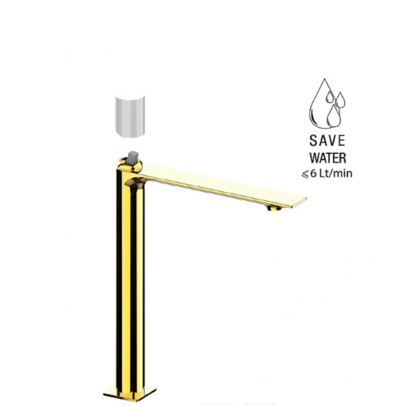 F.lli Frattini Narciso S, Monocommande lavabo modèle haut sans échappement