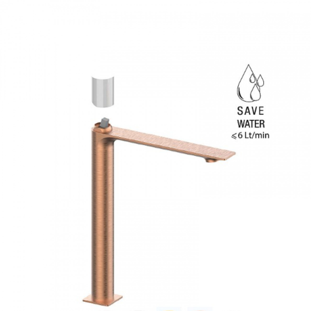 F.lli Frattini Narciso S, Monocomando lavabo modello alto senza scarico