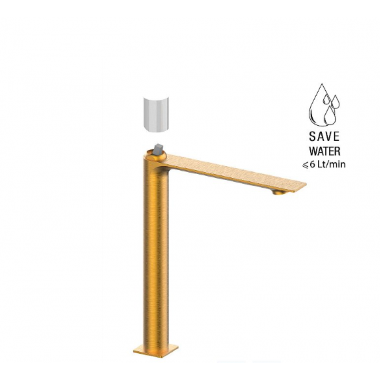 F.lli Frattini Narciso S, Monocommande lavabo modèle haut sans échappement